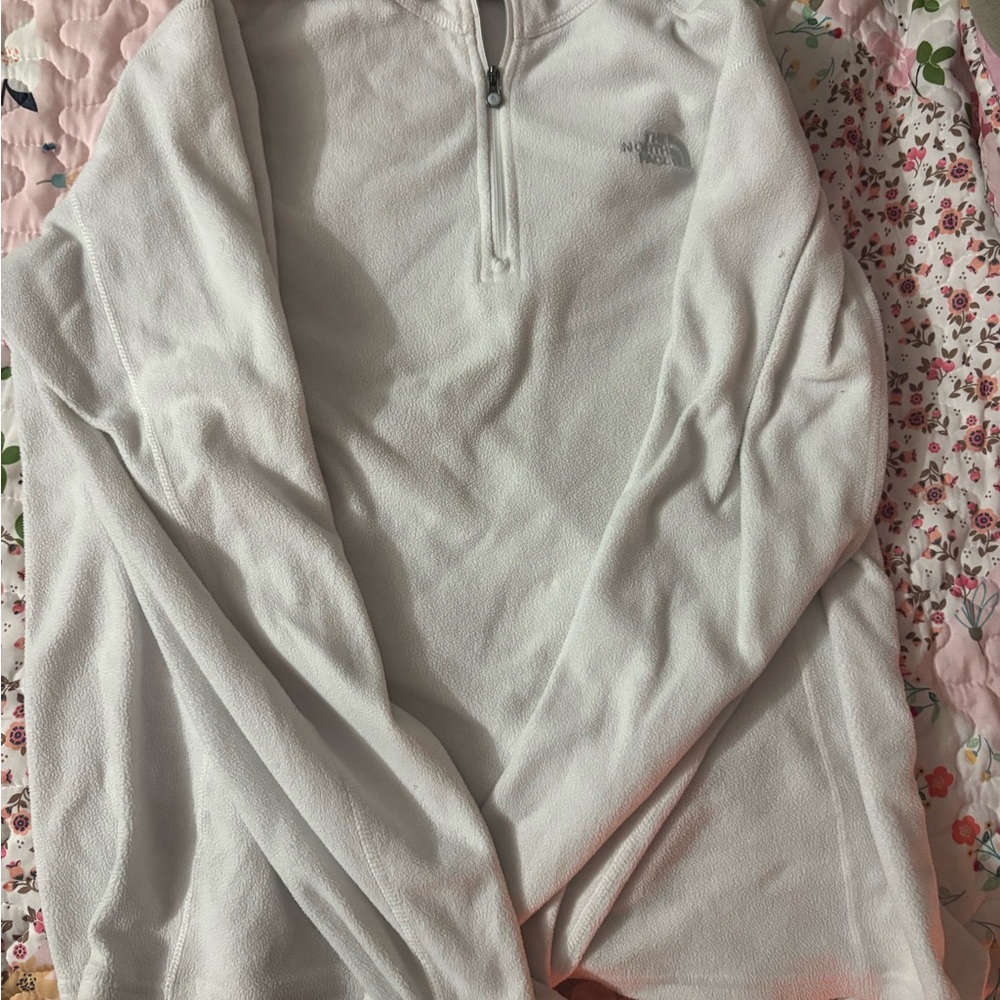The North Face white quarter zip